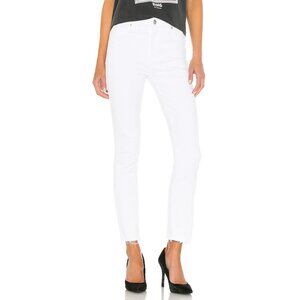 Hudson Barbara High Rise Super Skinny Ankle Raw Hem